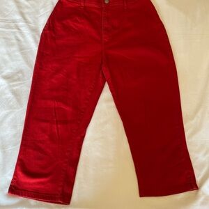 Bill Blass Jeans Vibrant Red Wide-Leg Pants size 6